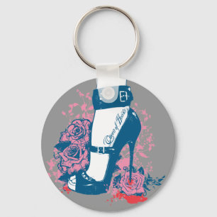 Porte-clés Queen of hearts conception de chaussures pointue