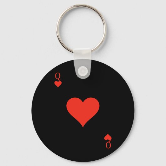 Porte-clés Queen of Hearts Costume Deck of Cards Carte de jeu (Recto)