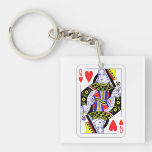 Porte-clés Queen of Hearts Surdimensionné Graphisme, Jouer de