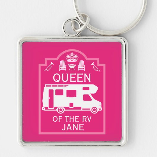 Porte-clés Queen Of The Camper RV (Devant)