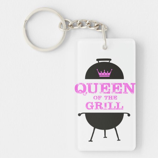 Porte-clés Queen Of The Grill, Couronne Rose (Devant)