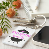 Porte-clés Queen Of The Grill, Couronne Rose (Devant droit)