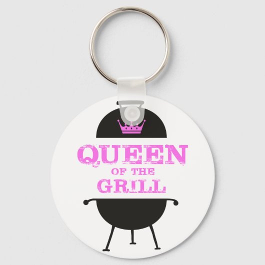 Porte-clés Queen Of The Grill, Couronne Rose (Recto)