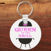 Porte-clés Queen Of The Grill, Couronne Rose (Recto)