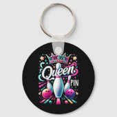 Porte-clés Queen Pin Shirt Bowler Bowling League For Bowling (Recto)