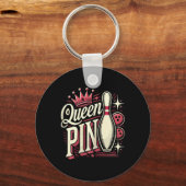 Porte-clés Queen Pin Shirt Bowler Bowling League For Bowling  (Recto)