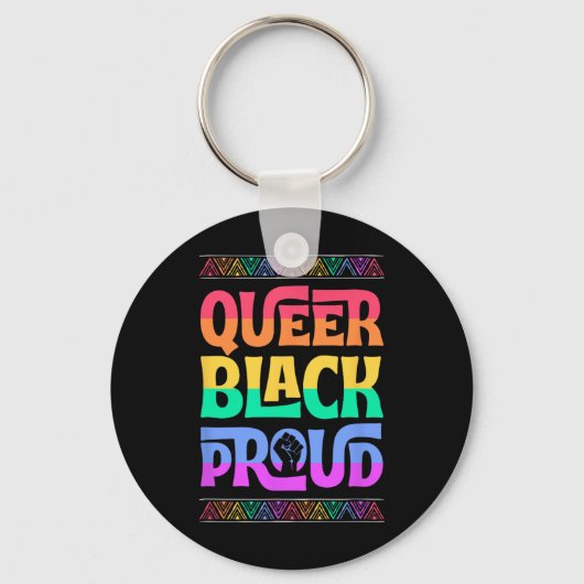 Porte-clés Queer Black Fier Junetdix Gay pride Blm Poing Pr (Recto)