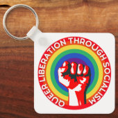Porte-clés QUEER Libération par le socialisme! Droits LGBTQ+ (Recto)