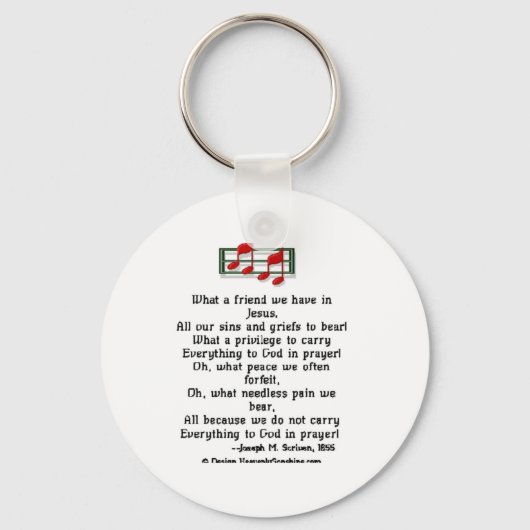 Porte-clés Quel ami avons-nous en Jésus (Recto)