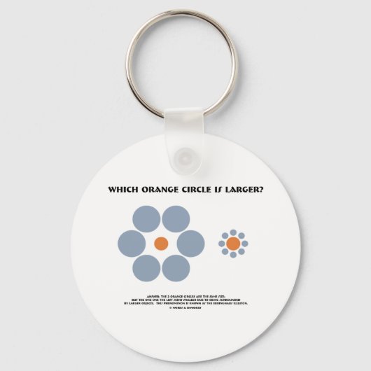 Porte-clés Quel Cercle Orange Est Le Plus Grand ? (Illusion o (Recto)