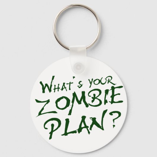 Porte-clés Quel est ton plan de zombie ? (Recto)
