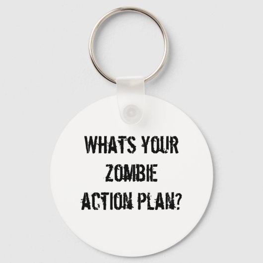 Porte-clés Quel est votre plan d'action zombie ? (Recto)
