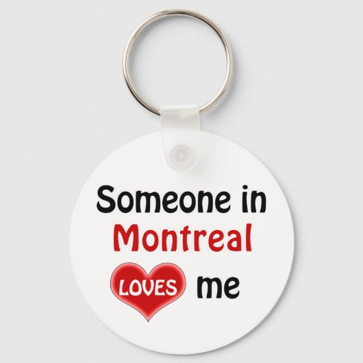 Porte-clés Quelqu'un à Montréal m'aime (Recto)