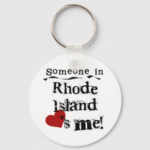 Porte-clés Quelqu'Un À Rhode Island M'Aime