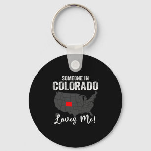 Porte-clés Quelqu'un au Colorado m'aime