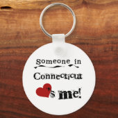 Porte-clés Quelqu'Un Au Connecticut M'Aime (Recto)