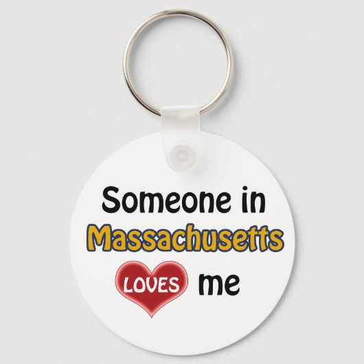 Porte-clés Quelqu'un au Massachusetts m'aime (Recto)