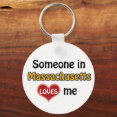Porte-clés Quelqu'un au Massachusetts m'aime (Recto)