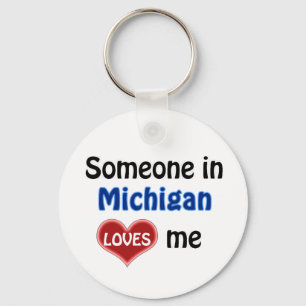 Porte-clés Quelqu'un au Michigan m'aime