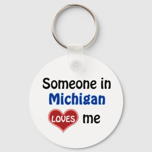 Porte-clés Quelqu'un au Michigan m'aime (Recto)