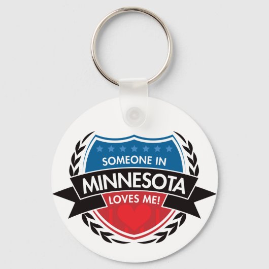 Porte-clés Quelqu'Un Au Minnesota M'Aime (Recto)