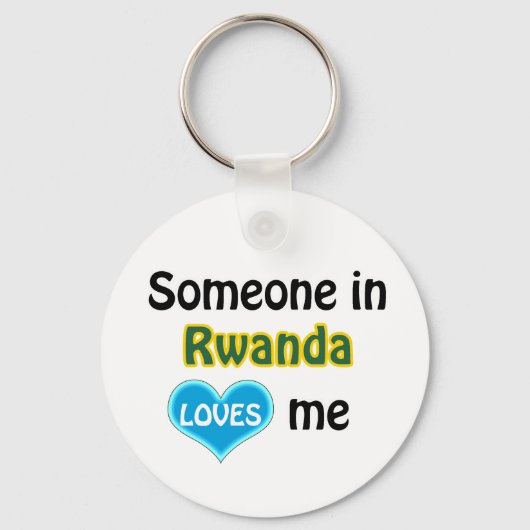 Porte-clés Quelqu'un au Rwanda m'aime (Recto)