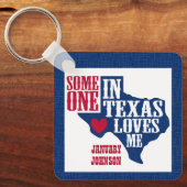 Porte-clés Quelqu'un au Texas m'aime Porte - clé (Recto)