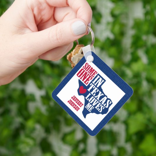 Porte-clés Quelqu'un au Texas m'aime Porte - clé (main)