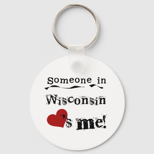 Porte-clés Quelqu'Un Au Wisconsin M'Aime (Recto)