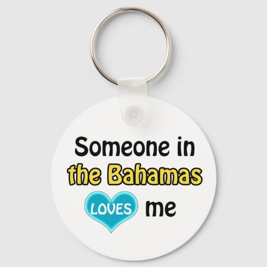 Porte-clés Quelqu'un aux Bahamas m'aime (Recto)
