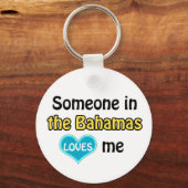 Porte-clés Quelqu'un aux Bahamas m'aime (Recto)