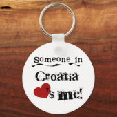 Porte-clés Quelqu'Un En Croatie M'Aime (Recto)