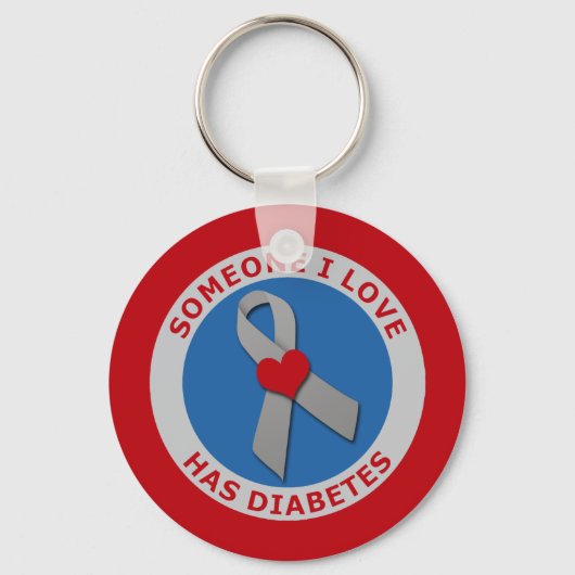 Porte-clés Quelqu'Un Que J'Aime A Le Diabète (Recto)