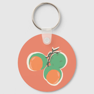 Porte-clés Quenepas Citrons Espagnols Fruit Dessinés à la Mai