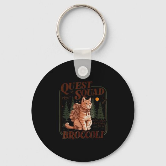 Porte-clés Quest Fantasy Squad Broccoli Funny Cat (Recto)