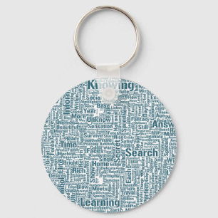 Porte-clés Question Apprendre Nuage MotssTexte Motif Message