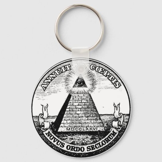 Porte-clés Question Illuminati New World Order (Recto)