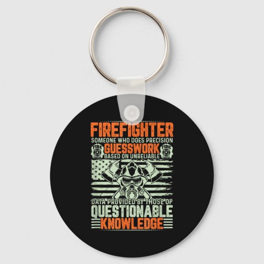 Porte-clés Questionable Knowledge Fireman Gift Proud Firefigh (Recto)