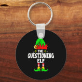 Porte-clés Questioning Elf Group Christmas Funny Pajama Party (Recto)