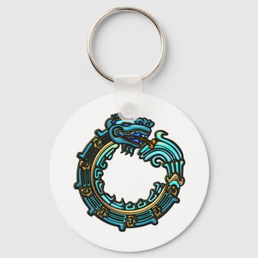 Porte-clés Quetzalcoatl turquoise (Recto)