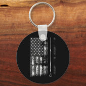 Porte-clés Queue de billard drapeau américain Mignon jeu de t (Recto)