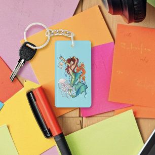 Porte-clés Queue Turquoise de sirène d'Imaginaire