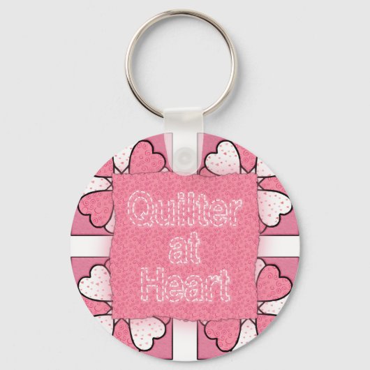 Porte-clés Quilter au coeur (Recto)