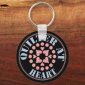 Porte-clés Quilter Au Coeur, Bloc Circulaire (Recto)