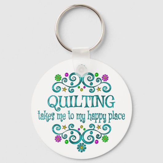 Porte-clés Quilting happy place (Recto)