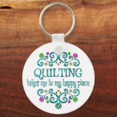 Porte-clés Quilting happy place (Recto)