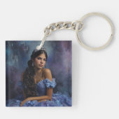 Porte-clés Quinceañera céleste, coutume (Dos)