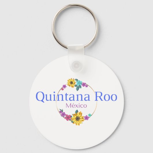 Porte-clés Quintana Roo Mexique Voyage Destination Bridesmaid (Recto)