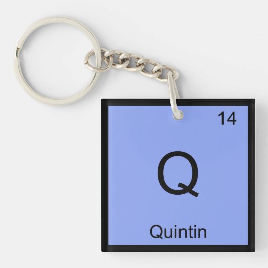 Porte-clés Quintin Nom Chimie Élément Tableau Périodique (Devant)