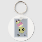 Porte-clés Quirinal Cartoon Vache Fun Animal de ferme (Recto)